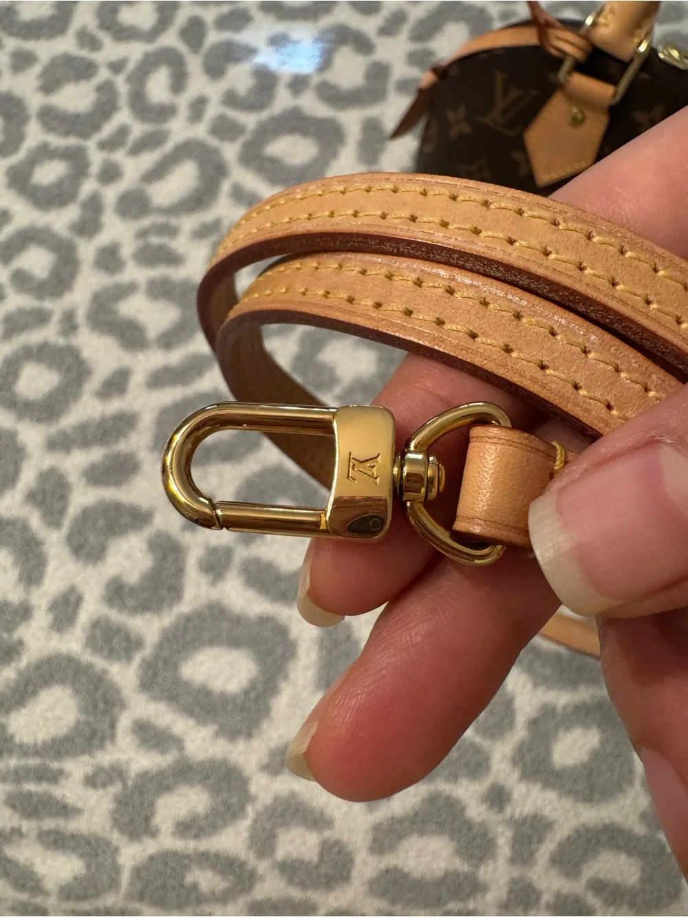 LOUIS VUITTON Brown Monogram Alma BB Top Handle Crossbody Bag